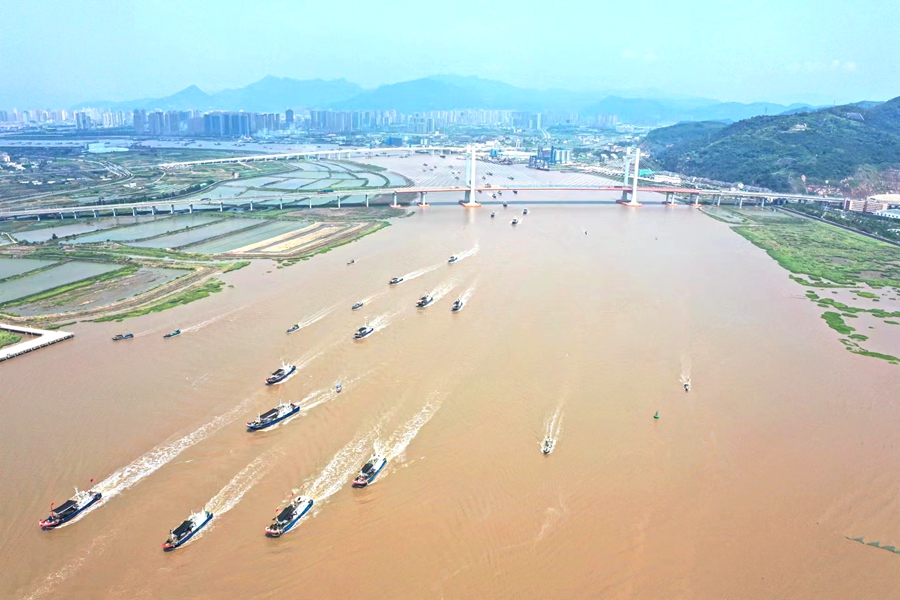 漁船揚帆競發。付來恩攝