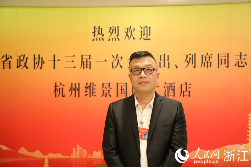 臺州市東方國土測繪規劃設計院院長蔣經緯。人民網 方彭依夢攝