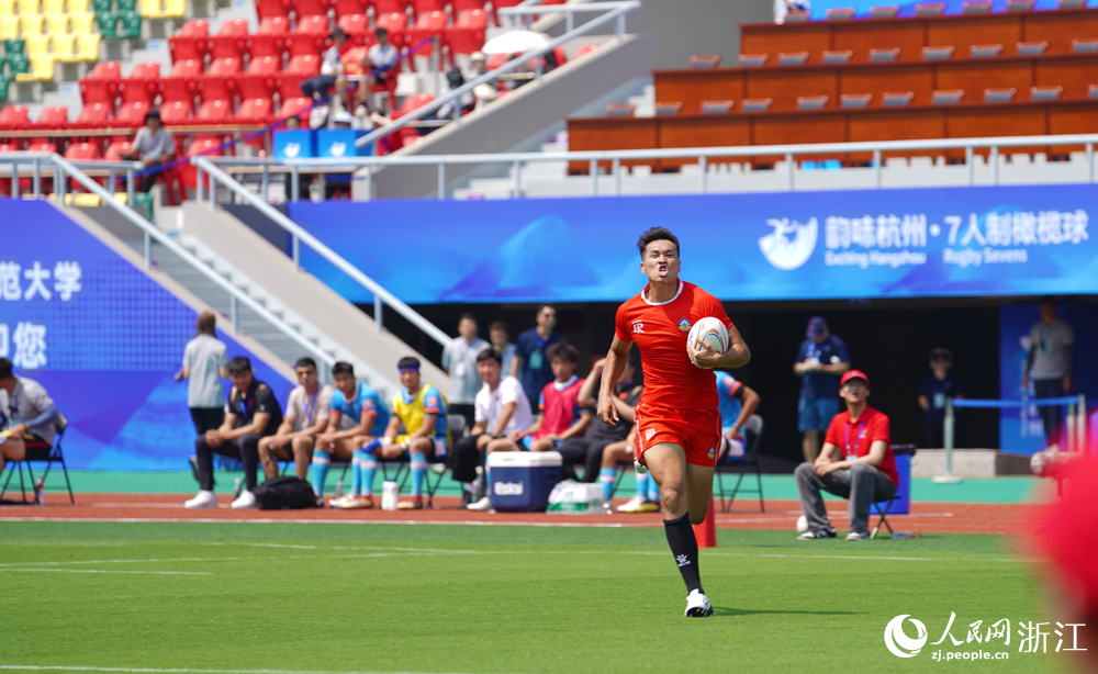 “韻味杭州”2023年全國英式7人制橄欖球錦標賽開賽。人民網記者 郭揚攝