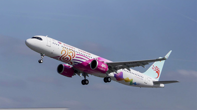 長龍航空“亞運航班”。