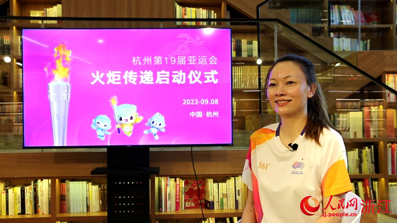 陳敏接受人民網浙江頻道采訪。人民網 陳陸洵攝