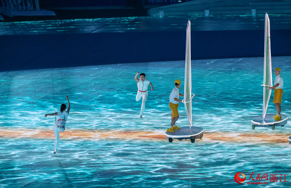 9月23日晚，第19屆亞洲運動會開幕式在浙江省杭州市舉行。人民網 章勇濤攝