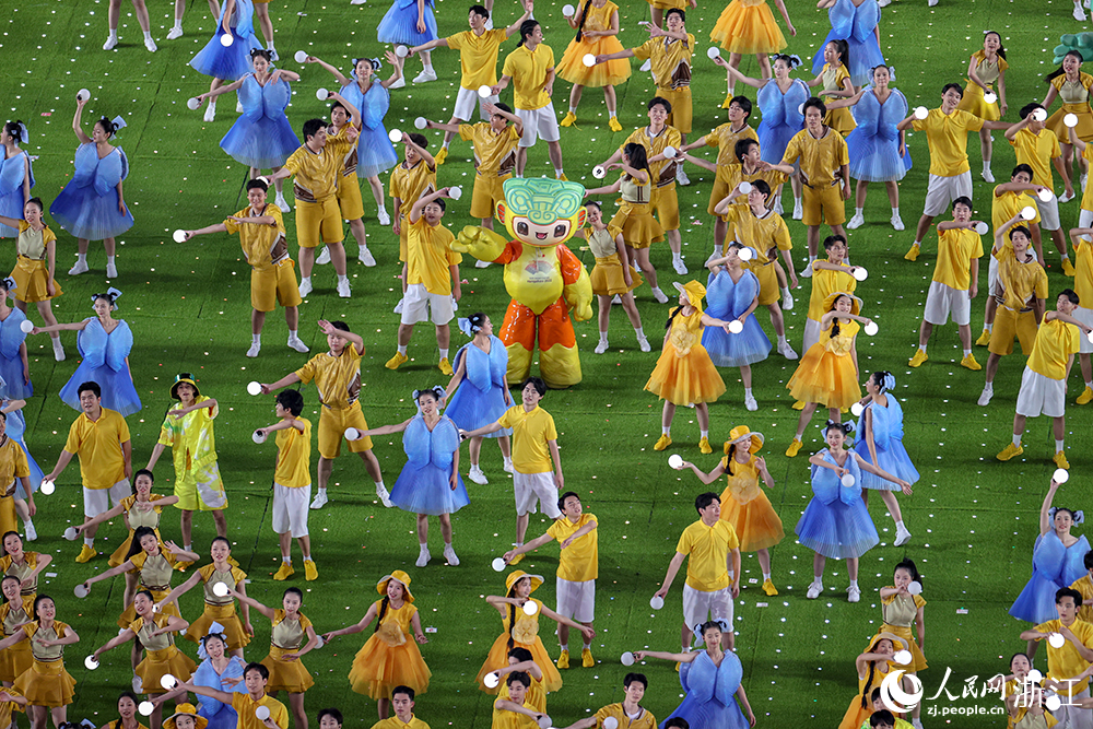 10月8日，杭州第19屆亞洲運動會閉幕式文藝演出。人民網 章勇濤攝