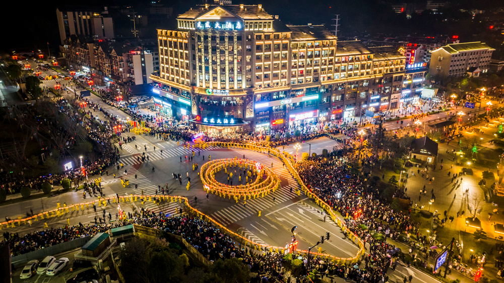 “龍騰獅舞鬧元宵”活動現場。景寧縣委宣傳部供圖