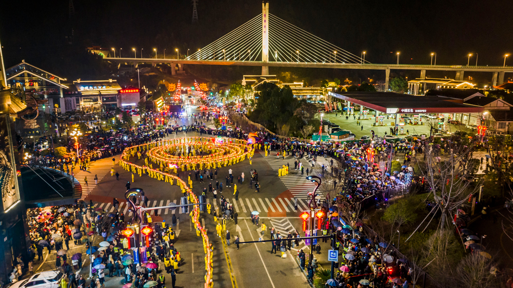 “龍騰獅舞鬧元宵”活動現場。景寧縣委宣傳部供圖