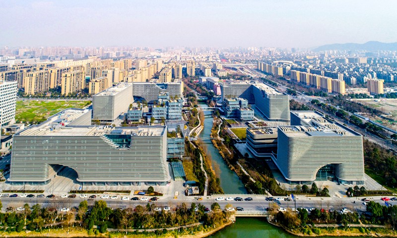 依托西溪濕地得天獨厚的生態資源，蔣村街道已逐步形成“一核一地三帶多園”的發展格局。蔣村街道供圖