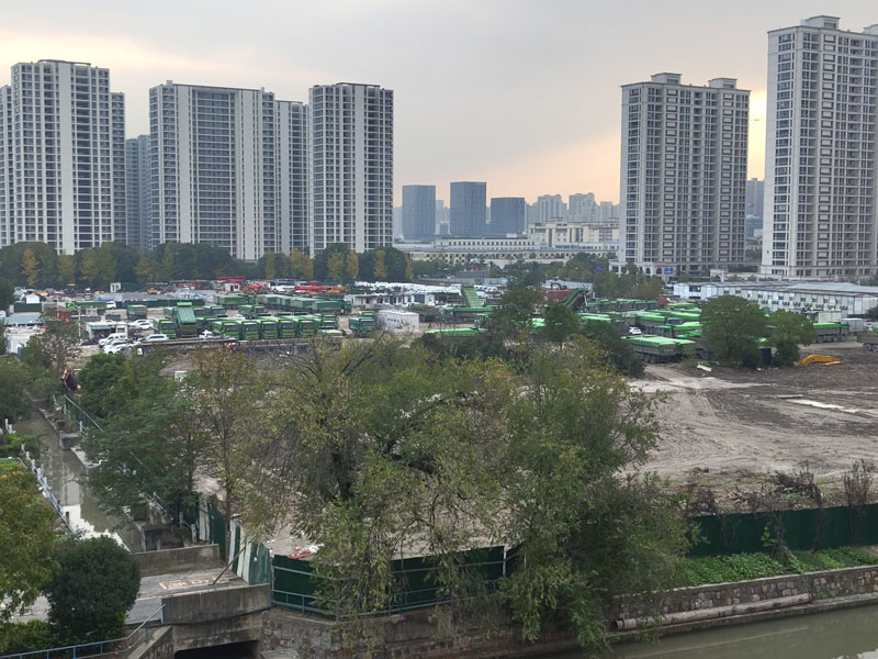 施工場所已經停工。席曉婕攝