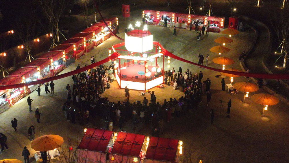 溫州永嘉“千燈祈新歲 福啟大若巖”新春祈福燈會現場。永嘉縣委宣傳部供圖