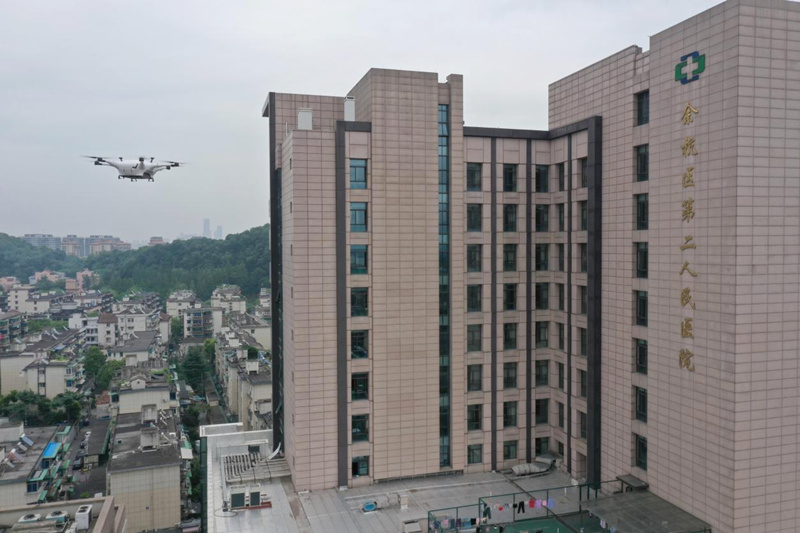 醫療標本低空運輸。受訪者供圖