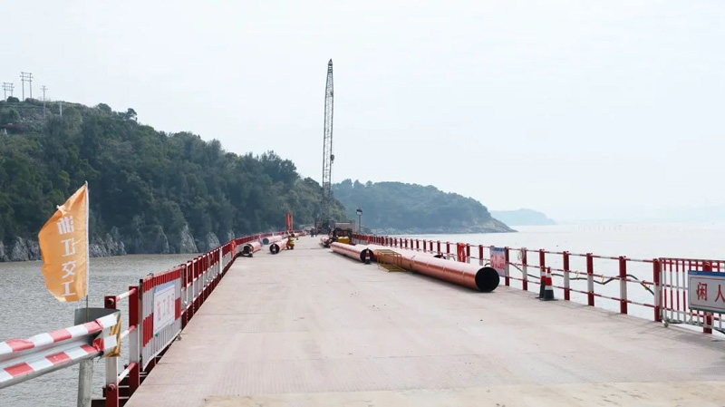 項目施工現場。洞頭區委宣傳部供圖