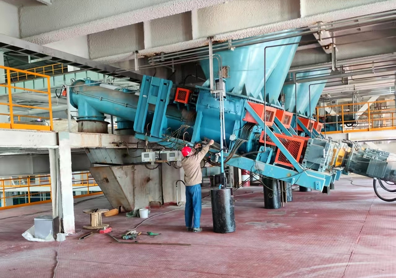 閃速銅冶煉用失重秤應用在大型銅業企業冶煉車間。百靈衡器供圖