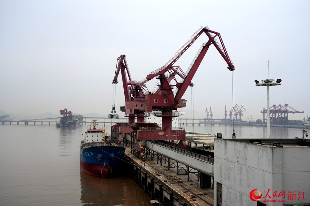 老塘山作業區是長三角最大的糧食進境指定口岸。人民網 陳陸洵攝
