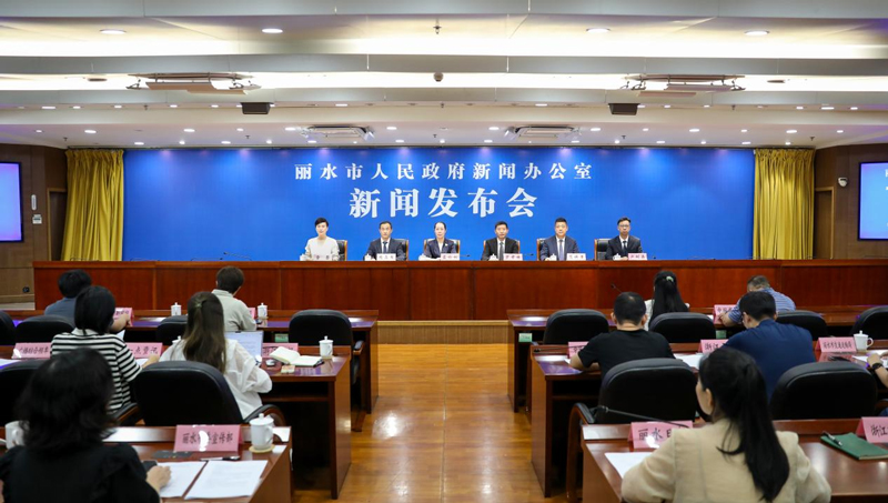 7月16日上午，麗水機場通航新聞發布會舉行。麗水市委宣傳部供圖