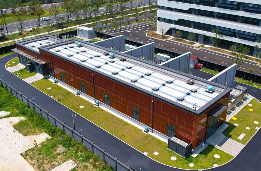 安吉縣110千伏城北變電站是全壽命周期“零碳”變電站。吳夢璐 攝