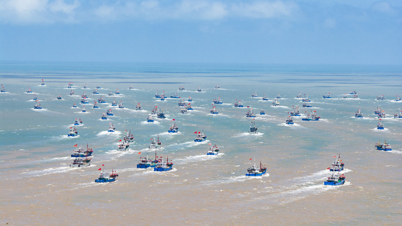 臺州沿海開漁現場。中國石化浙江分公司供圖