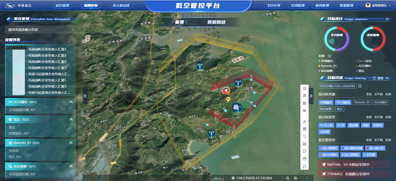 中國移動“凌云平臺”為此次飛行提供多模態融合低空監管服務。浙江移動供圖