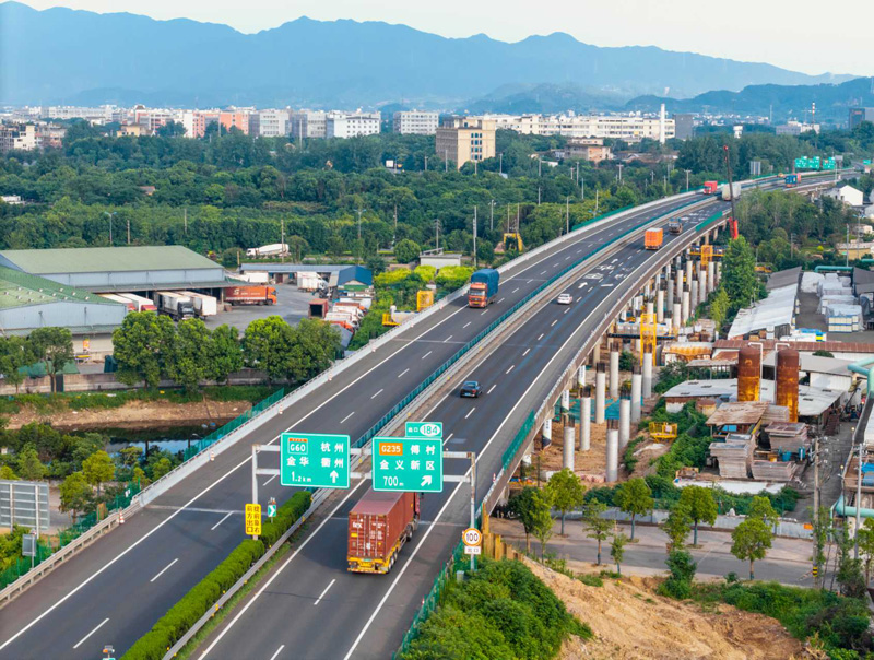 甬金改擴建金華段。浙高建公司供圖